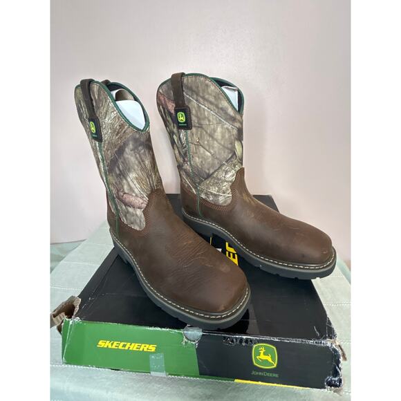 Skechers x John Deere Rowood Moss Burrow 256021 Men\'s Waterproof Work Boot 10.5 main image 4